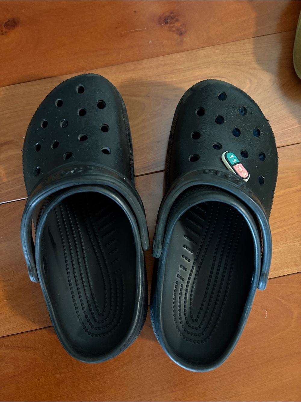 CROCS Kids Black Clog Sandals with Colorful Jibbitz